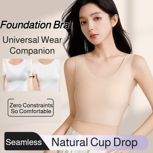 Foundation Liquid Bra Large Size Bra Seamless Beauty Back Vest Wireless Thin Bra Invisible Bra Make Big Chest Look Small Chest Binder Full Cup Womens Underwear