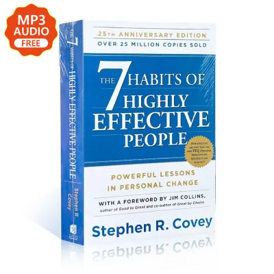 หนังสือภาษาอังกฤษ หนังสือ The 7 Habits of Highly Effective People By Stephen R. Covey English Book Self Help Reading Gifts Powerful Lessons In Personal Change Great Guide for Any Aspiring Leader Success พร้อมส่ง