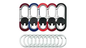 Keychain Set Metal Car Key Holders with Key Rings 5 Pack