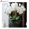Hoa giả, chậu hoa lan hồ điệp cao su cao cấp cao 60cm loại xịn đẹp giống thật trang trí nhà cửa, phòng khách, decor văn phòng, cửa hàng, khách sạn, spa sang trọng, bình lan hồ điệp làm quà tặng khai trương, khánh thành Anzzar BL-01. 