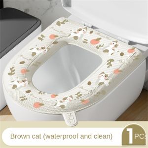 Byssherer Waterproof Soft Toilet Cover Bathroom Washable Toilet Seat Cushion O-shaped Toilet Seat