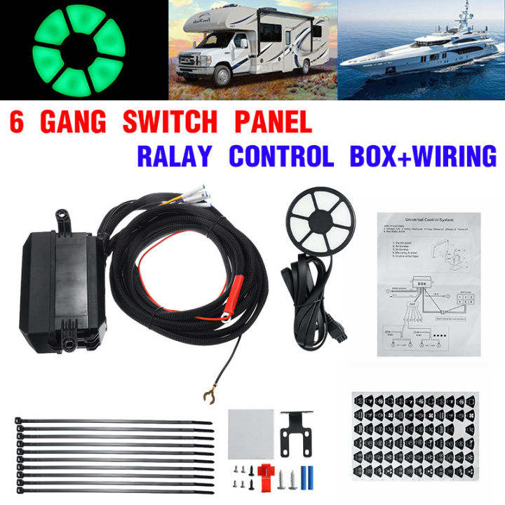6 Gang Switch Panel Electronic Relay System 960W Circuit Control Box