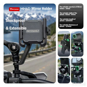 Motowolf cp Holder Motorcycle Cell Phone Holder Motorcycle Accessories Mobile Phone Holder Motorcycle Mobile Stand With Shockproof and Can Add Navigation Bracket Handbar Mirror Holder
