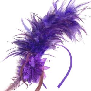 Colorful Feather Headband Halloween Cosplay Hair Hoop Holiday Party Headdress for Women Girl Halloween Carnival Easter