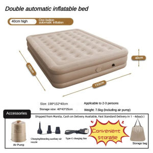 Camping Air mattress Double Queen bed Automatic inflatable bed 40cm thick travel portable mattress outdoor home