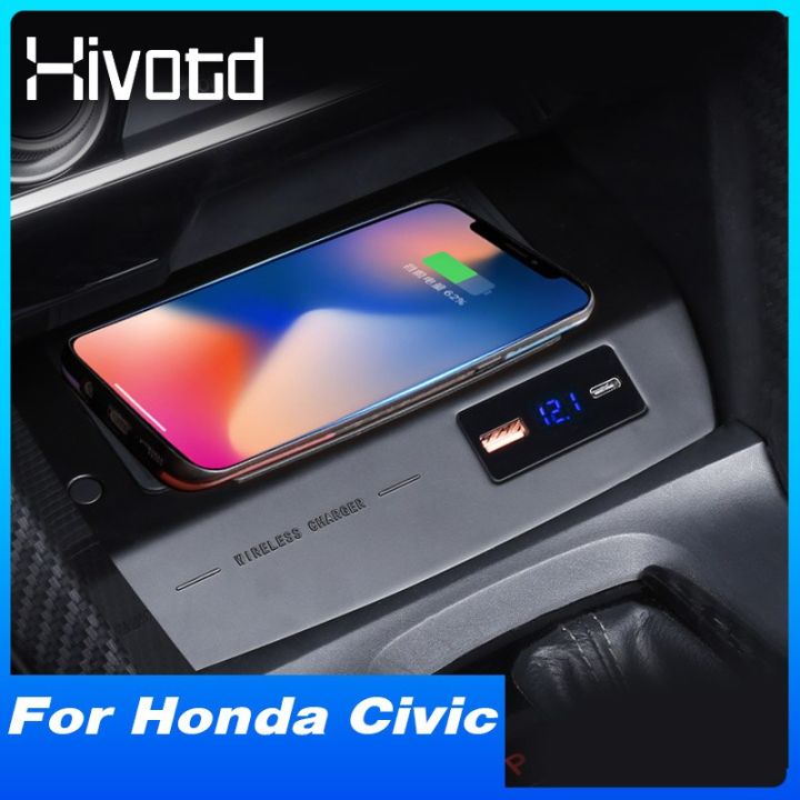 Civic 2016 2017 Honda Civic Phone Charger Hivotd Car QI Wireless