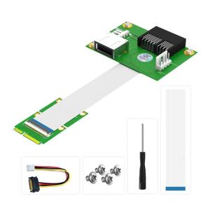 Mini PCIE to PCIE 1X Adapter 64Gbps High Compatibility Horizontal/Vertical Connection for Laptops and DIY PC