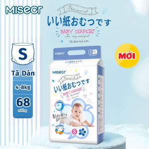 Bỉm tã Dán Misecr 68 miếng siêu mềm mại thấm hút cực tốt form ôm mông đẹp NB/S/M