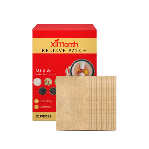Ximonth Pain Relieve Patch Plaster Herbal Patch Neck Knee Back Pain Joint Muscle Improves Sleep Blood Circulation 12Pieces