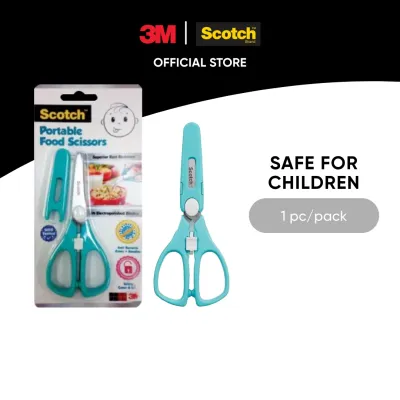 3M™ Scotch™ Portable Food Scissors Anti-Bacterial Rust Resistant 1 pc/pack Blue Pink For kids