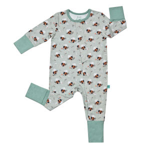 ZENO BEAR Magnetic Bamboo Rompers |  Hidden Magnetic Closures | Easiest Diaper Changes | Soft and Premium Bamboo Baby Overall Jumpsuit | Foldable Hand & Feet Cuffs | Sizes Newborn–18M