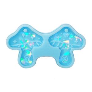 Đúc khuôn mẫu Mặt Dây Silicone khuôn nhựa với lỗ nấm khuôn nhựa DIY Keychain Khuôn Silicone