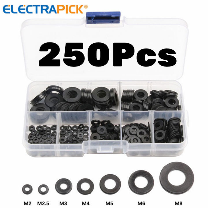 320 Pcs Black Nylon ABS Round Spacers Washers Assortment Kit,10 Kinds Different Size Insulation - View #4