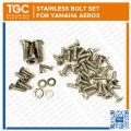 TGC Stainless Bolt set - Yamaha Aerox ( TGC - Motorcycle ) (Body Bolt, Brake Fluid Bolt, Windshield Bolt, Disc Bolt). 