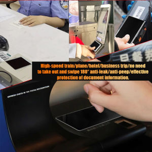 Anti Peep ID Card Holder Privacy Protection Card Sleeve Secure Badge Holder Slim Lightweight Card Protector Wallet Accessories