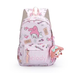 DYT Large Capacity School Backpack School Accessory Kuromi Melody Pochacco Kitty Shoulder Rucksack Lightweight Shoulders Bag Children
