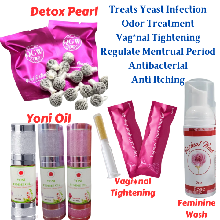 Women Womb Care [Yoni Oil + Detox Pearl + Feminine Wash + Vag*nal