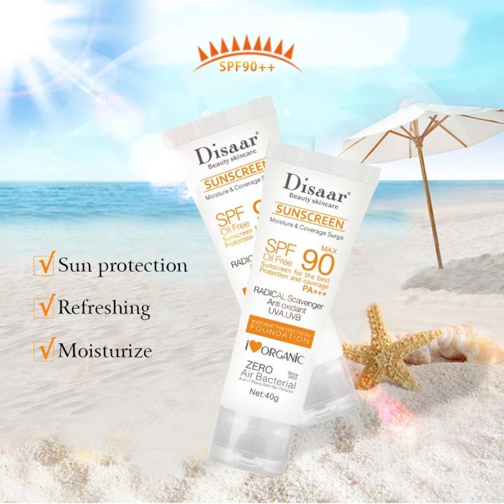 40ml Disaar Spf90 Facial Body Sunscreen Whitening Cream Sunblock Skin Protective Cream Oil 5174