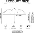 Windproof Travel UV Umbrella for Rain Compact Folding Umbrella, Sun Protection Tote Umbrella. 
