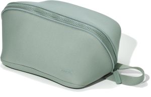 Túi đựng đồ vệ sinh cá nhân và bộ dụng cụ du lịch bằng chất liệu neoprene có thể giặt máy kiểu dáng LINE+ARC màu đá granite. Hộp đựng lớn phù hợp cho cả nam và nữ có lớp lót mềm để bảo quản mỹ phẩm sản phẩm chăm sóc da đồ dùng cạo râu dễ dàng