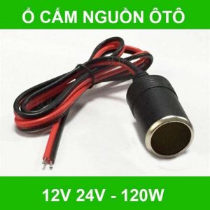 Ổ Cắm Tẩu Sạc Đầu Cái Trên Ô tô 12V-24V 10A 20cm - Ổ Thêm Tẩu Cho Camera Hành Trình (Loại Tốt)
