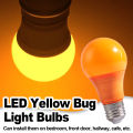 Led Yellow Bug Light Bulbs Orange Shell Light-wave Mosquito Repellent Bulb 9w E27 110-220v Indoor Zapper Fly Traps Attractant Catcher Insect Globe Spectral Garden Electric Trap For. 