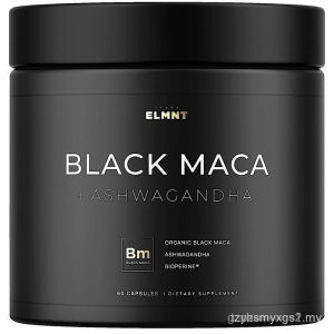 000 Strength Organic Black Maca Root with Ashwagandha - High Potency Black Maca Root Capsules for Men 100% Pure Maca Pow