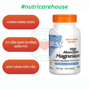 Doctors Best High Absorption Magnesium 100 mg 120  viên nén - NĂNG LƯỢNG VÀ GIẤC NGỦ