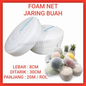 ( 8 CM ) Foam net buah 8 cm  jaring buah busa foam buah 20 meter