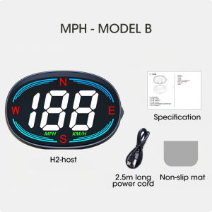 2024 New HUD GPS Speedometer Universal Car Heads-Up Display 2.7inch MPH Speed Meter With Compass Over Speed Alarm For All Vehicle USB Connect Plug And Play