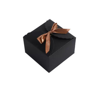 Small Kraft Paper Gift Box Mutli Size Wedding Door Gift Small Packaging Box Ribbon Carton Box