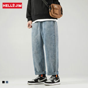 HELLO JIM Jeans For Men 2022 summer new thin washable jeans mens loose all-match nine-point pants seluar jean lelaki G2534