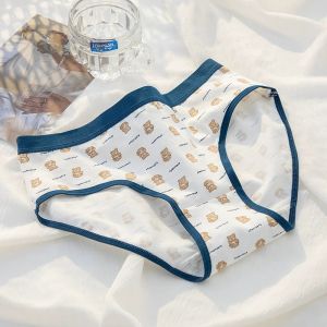 Pure Cotton Underwear Bear Girl Print Mid-waist All-cotton Crotch Triangle Pants Students Underwear