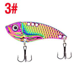 SERENEGLOW VIB Lure with Iridescent Dragon Scale Design for Bass and Trout Fishing - Deep Diving Metal Bait