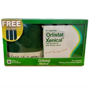 Xenical (Orlistat) Anti-Obesity Agent 120mg Capsules 21s with FREE Tote Bag - Keimav