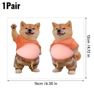 10Pcs 3D Puppy Dog Soft Belly Sticker Shiba Inu Dog Belly Sticker Cute Pet Silicone Self-Adhesive Door Handle Wall Protector Pad Puppy Stress Relief Toy