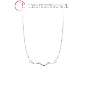 Greaterwear Minimalist The Ocean Waves Silver S925 Necklace CX100
