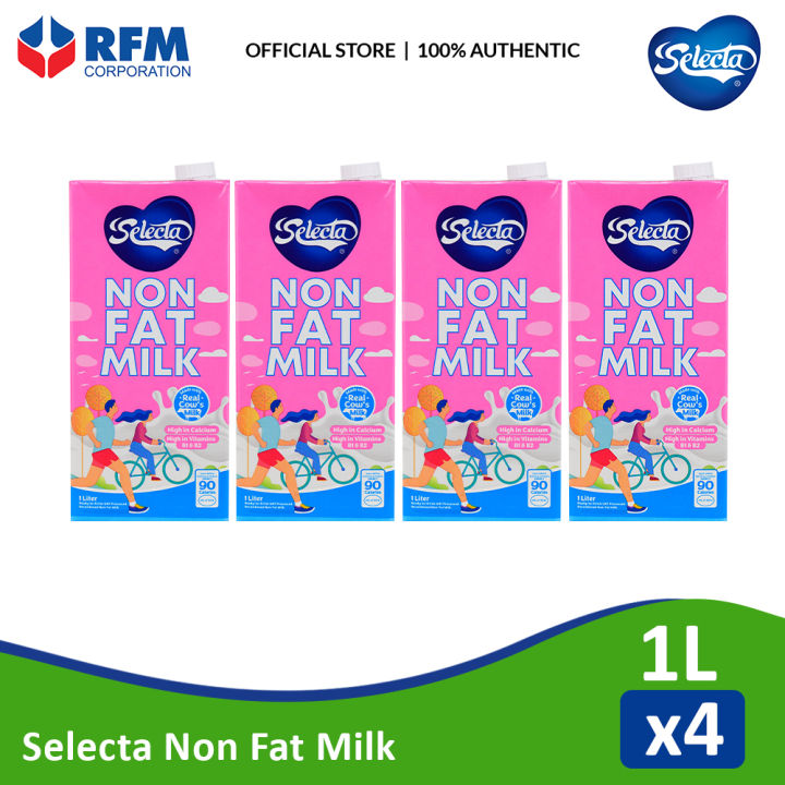 Selecta Non Fat Milk 1L Set of 4s Lazada PH