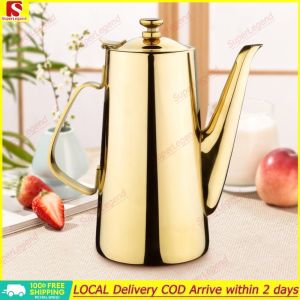 【Big Sale】 Stainless Steel Cold Water Kettle Non- Slip Handle Water Jug Large Capacity Water Pot Wide Mouth for Hotel Restaurant 【SuperLegend】