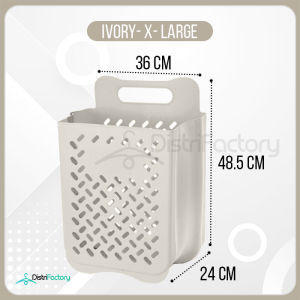 Folding Laundry Basket Foldable Dirty Clothes Basket Wall-mounted Hanging Organizer Storage Basket Bathroom Storage