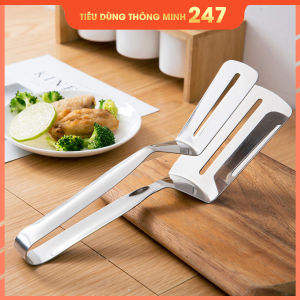 Kẹp Gắp Nóng Thức Ăn Bản To - Kẹp Gắp Lật Thịt Nướng Đồ Chiên Rán Inox Đa Năng