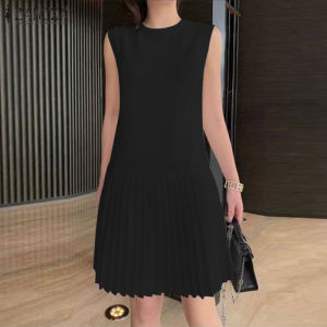 ZANZEA Korean Style Womens Fashion Sleeveless O-Neck Sundress Party Club Plain Dresses # 10