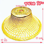 โคมไฟไม้ไผ่ ทรงงอบ สไตล์วินเทจ วัสดุไม้ไผ่สีทองเคลือบแลคเกอร์ สำหรับตกแต่งร้าน ตกแต่งบ้าน