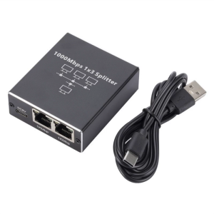 Gigabit Ethernet Splitter 1 to 4/3/2 Port Adapter Supports 1000Mbps Ethernet for Multiple Device Convenient Connection