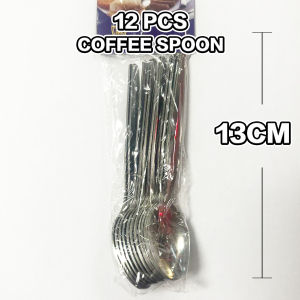 12pcs Stainless Steel Tinidor Or Kutsara Thick Spoon Or Fork Set With Design