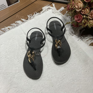 Free Shipping New Women’S Summer Fashion Flat Sandals With Open Toes Beach-Style Buckle Straps And Roman Design Suitable For Outdoor Wear