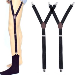 TRADER ของขวัญสำหรับผู้ชาย ตัวหนีบกันลื่น ยืดหยุ่นปรับได้ สำหรับผู้ชาย ตัวหนีบล็อคกันลื่น shirt Tucker เสื้ออยู่ ผู้ถือเสื้อ garters