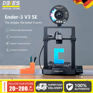 DEKES Ender 3 V3 SE 3D Printer Direct Drive rated power350w with CR Touch Auto Leveling 220*220*250mm Printing Size and Sprite Direct Extruder Stable Dual Z-axis Ensuring High Print Quality with 3.2in Color Knob Screen for 1.75mm Filaments PLA PETG TPU