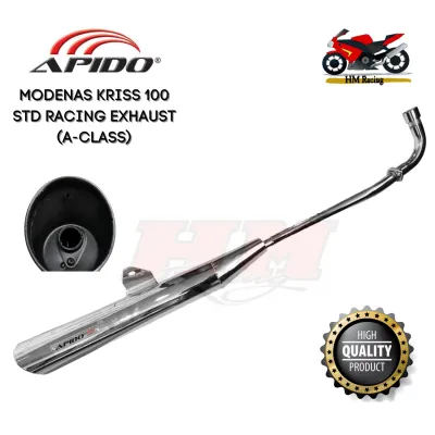 MODENAS KRISS100 K100 MR1 - APIDO STD STANDARD RACING EXHAUST PIPE // SILENCER // SOUND SMOOTH