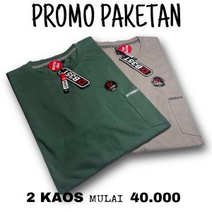 Paket 2 PCS 50 RB Baju Atasan T Shirt Kaos Pocket Distro DB35T Pria Wanita Cowok Laki Laki cowo Dewasa Ukuran M - L- XL -XXL